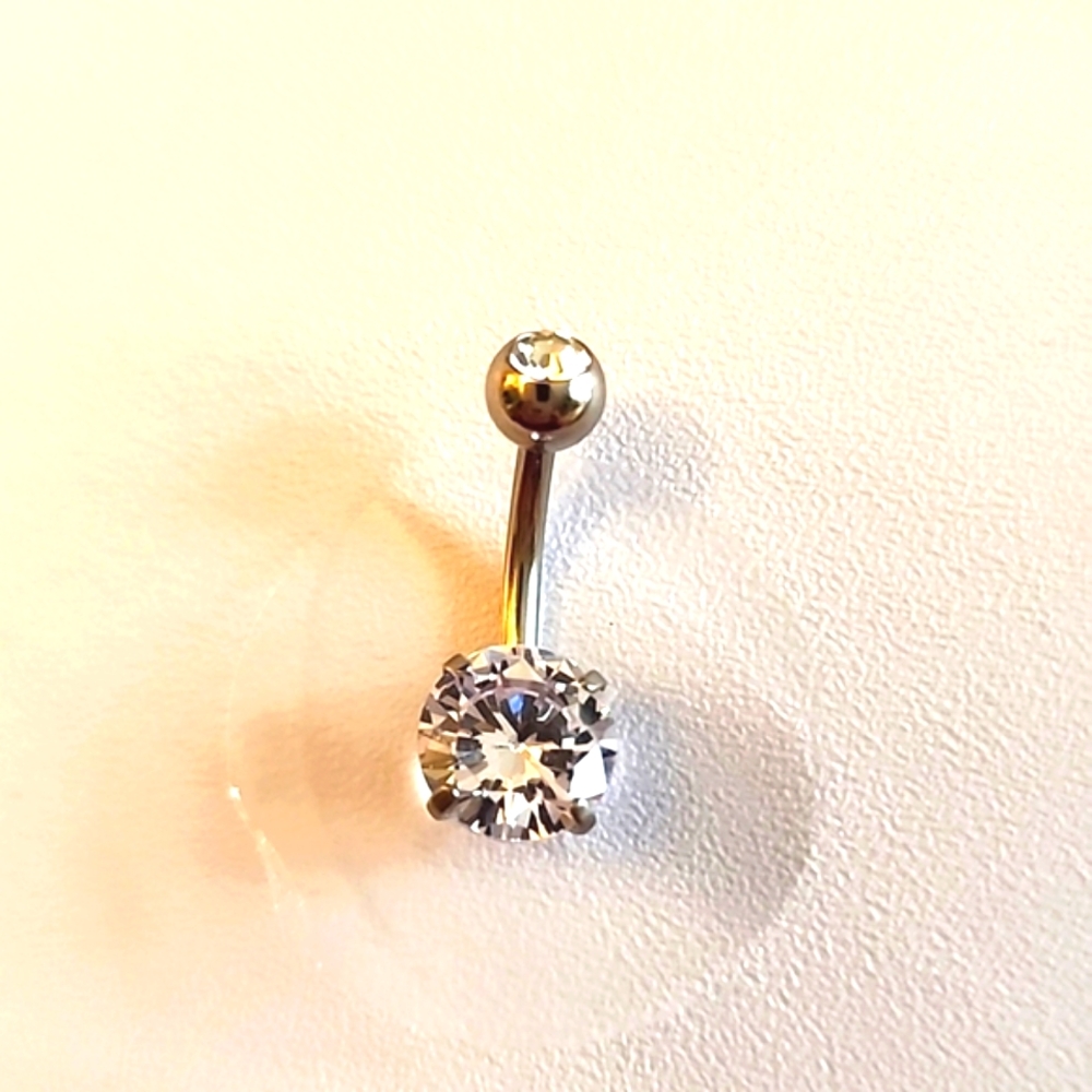 Belly BUTTON RING  Surgical STEEL 14G